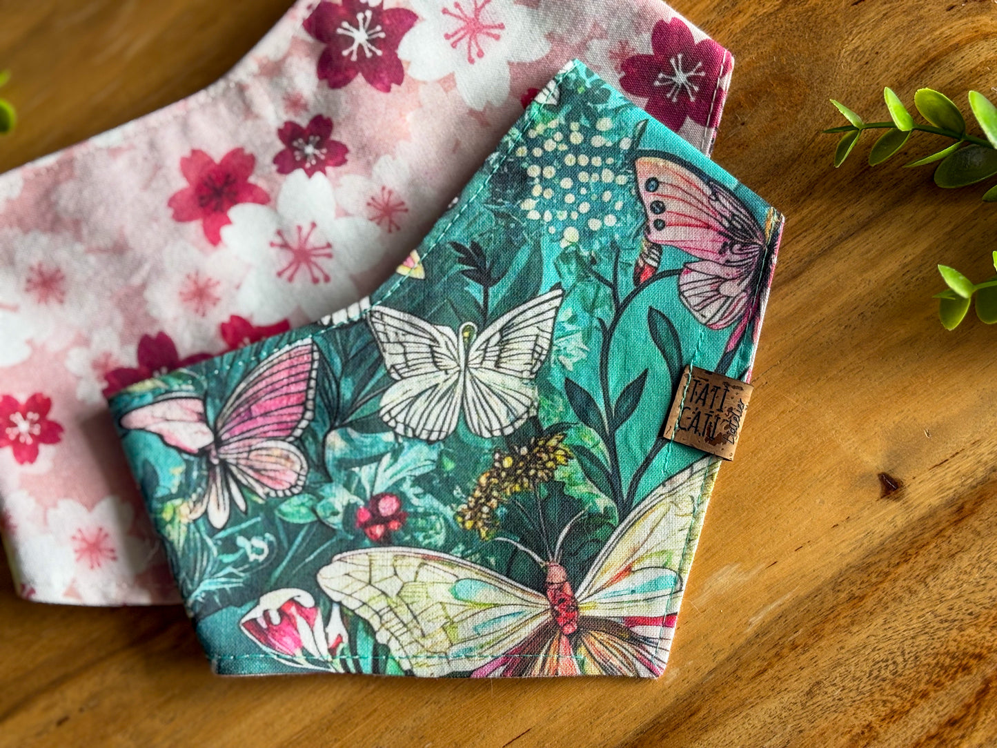Bandana - Papillons et cerisiers