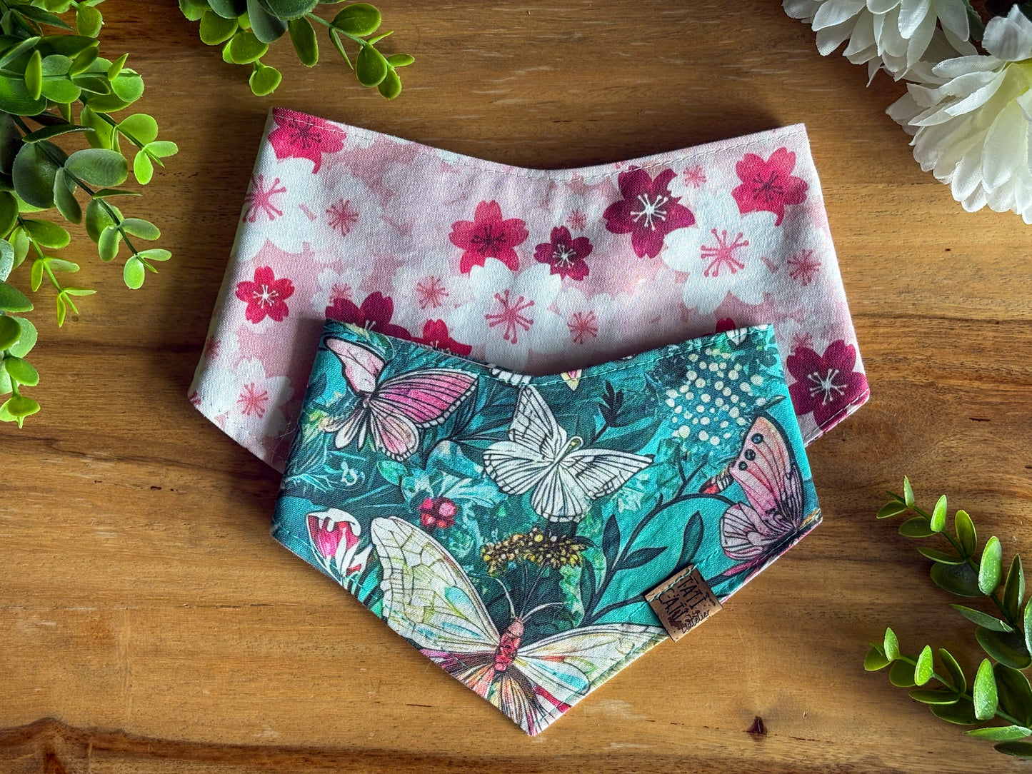 Bandana - Papillons et cerisiers